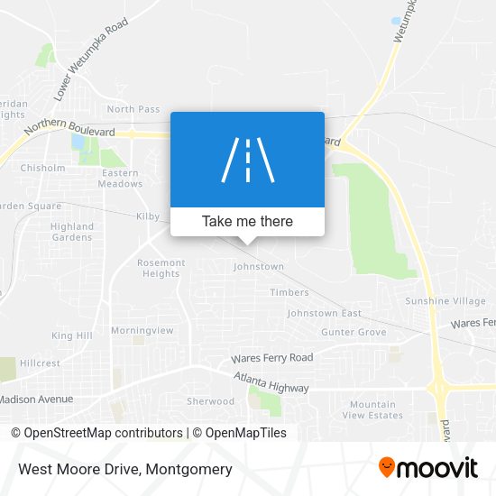West Moore Drive map