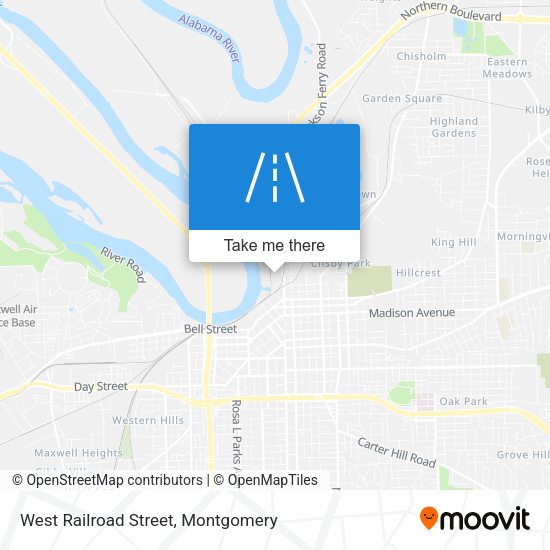 West Railroad Street map