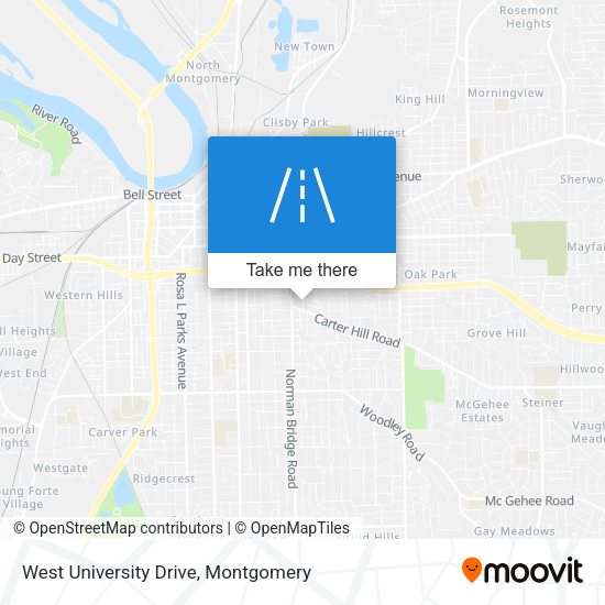 West University Drive map