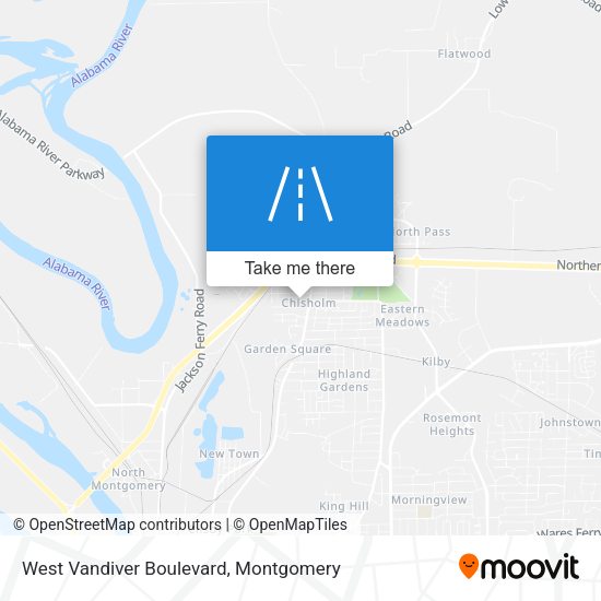 West Vandiver Boulevard map