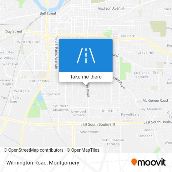 Wilmington Road map