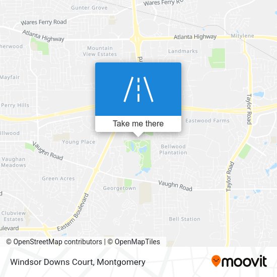 Windsor Downs Court map