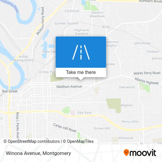 Mapa de Winona Avenue