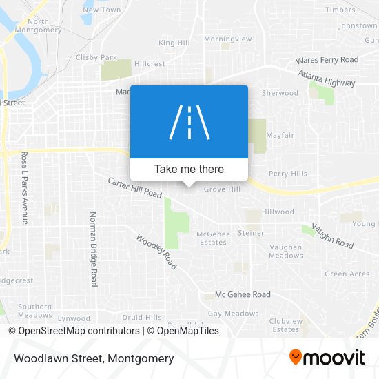 Mapa de Woodlawn Street