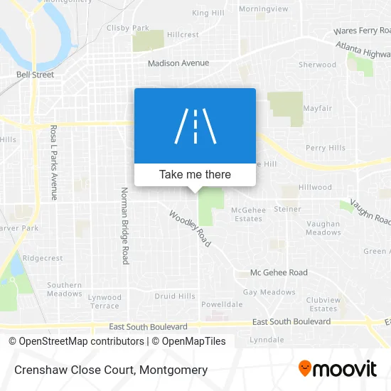 Crenshaw Close Court map
