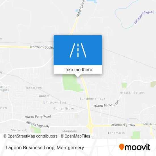 Lagoon Business Loop map