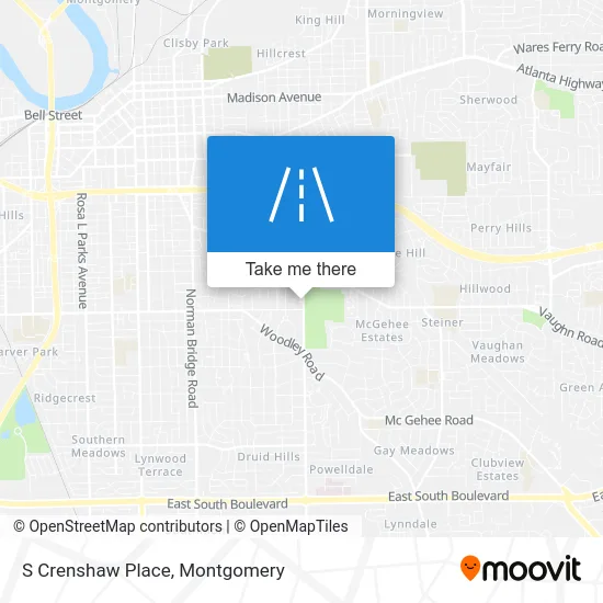 S Crenshaw Place map
