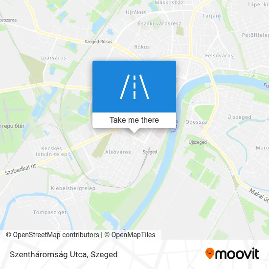 Szentháromság Utca map