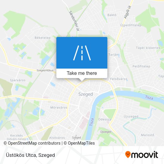 Üstökös Utca map