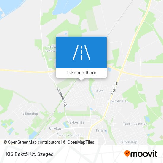 KIS Baktói Út map