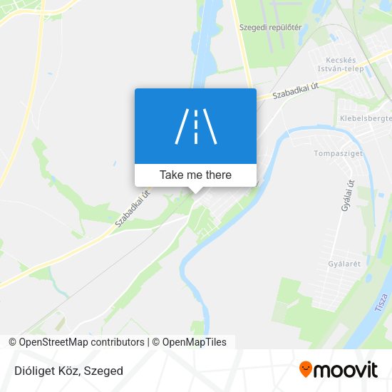 Dióliget Köz map