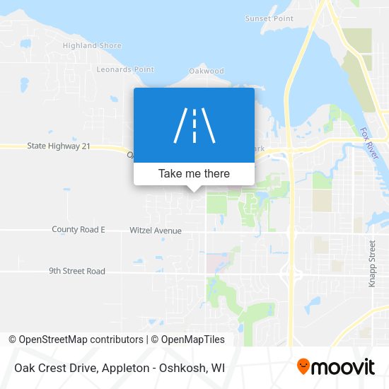 Mapa de Oak Crest Drive
