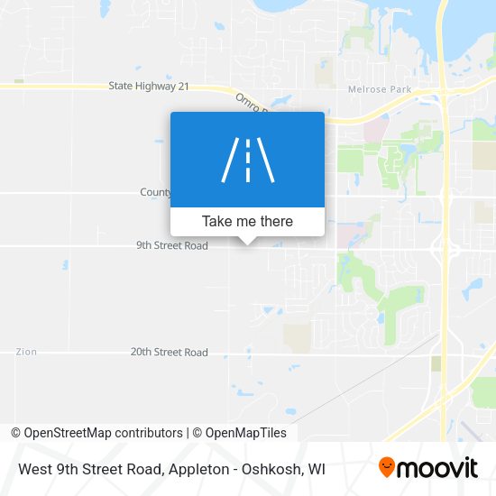 West 9th Street Road map