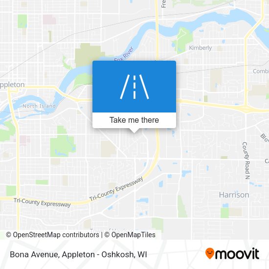 Bona Avenue map