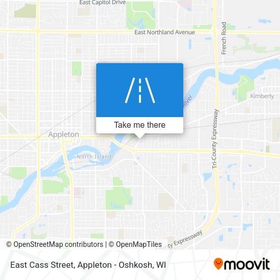East Cass Street map