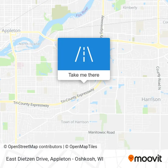 East Dietzen Drive map