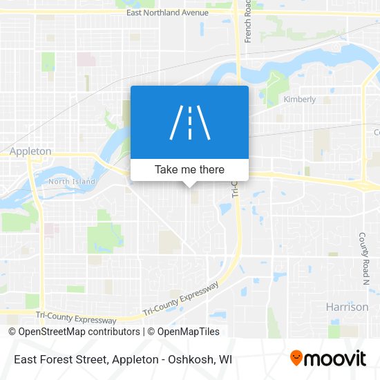 Mapa de East Forest Street