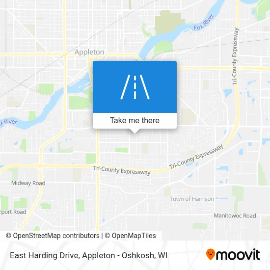 East Harding Drive map