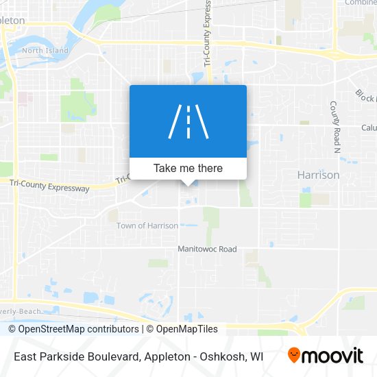 East Parkside Boulevard map