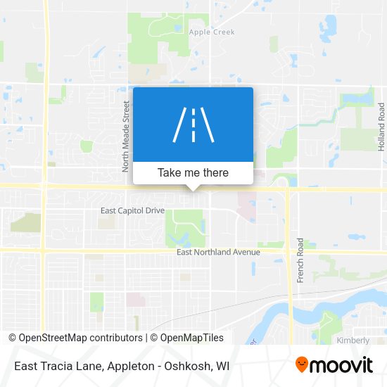 East Tracia Lane map