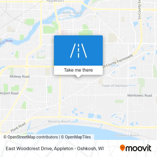 Mapa de East Woodcrest Drive