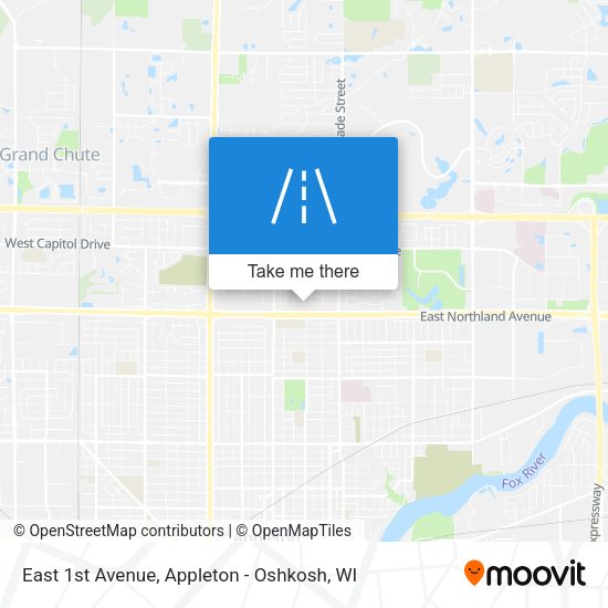 Mapa de East 1st Avenue