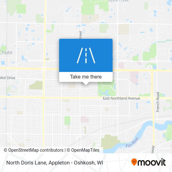 North Doris Lane map