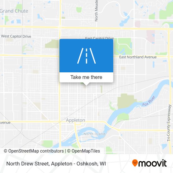 North Drew Street map