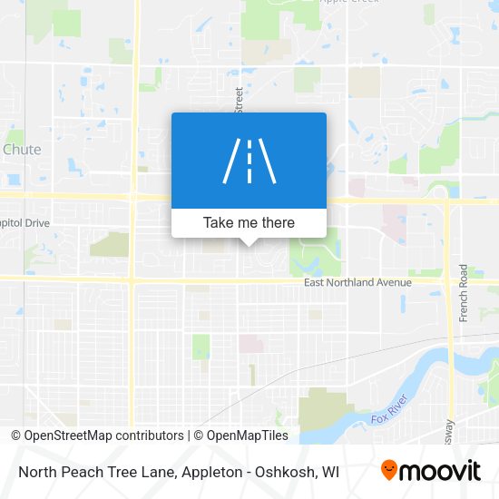 North Peach Tree Lane map