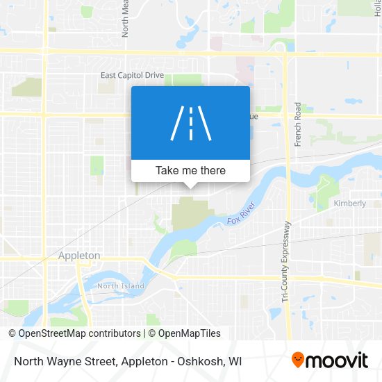 North Wayne Street map