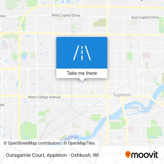 Mapa de Outagamie Court