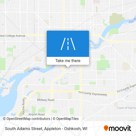 South Adams Street map