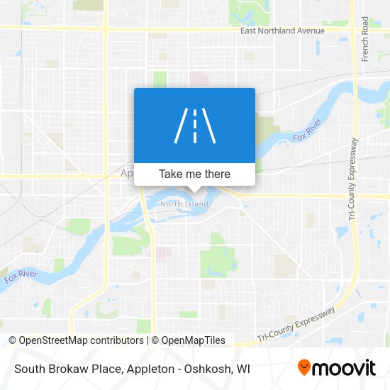 South Brokaw Place map