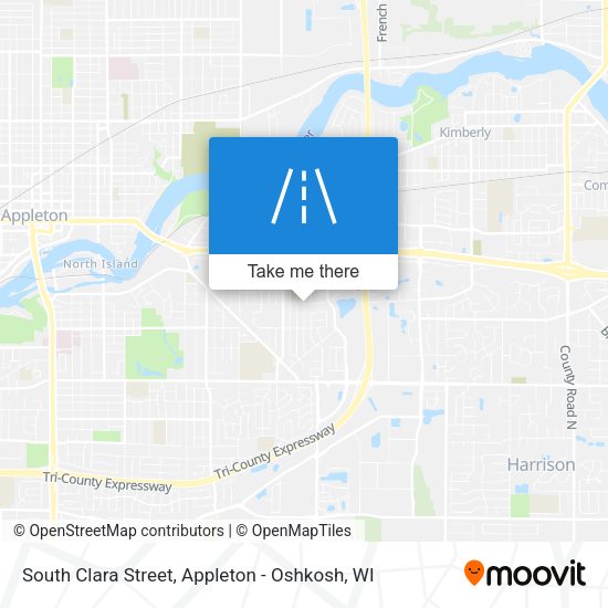 South Clara Street map