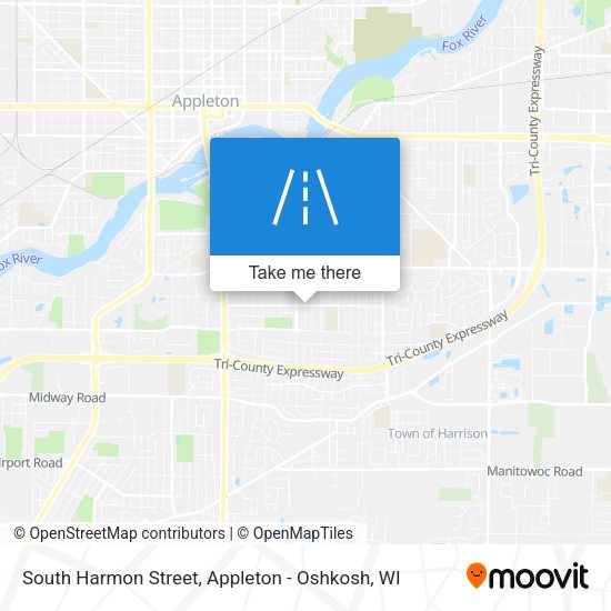 South Harmon Street map
