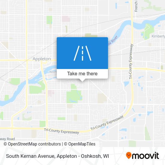 South Kernan Avenue map