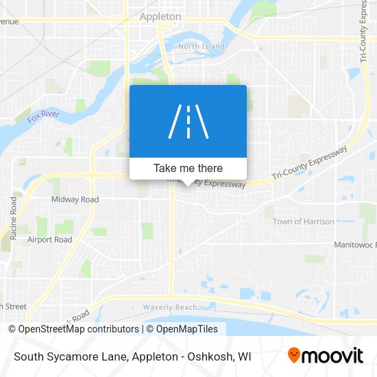 South Sycamore Lane map