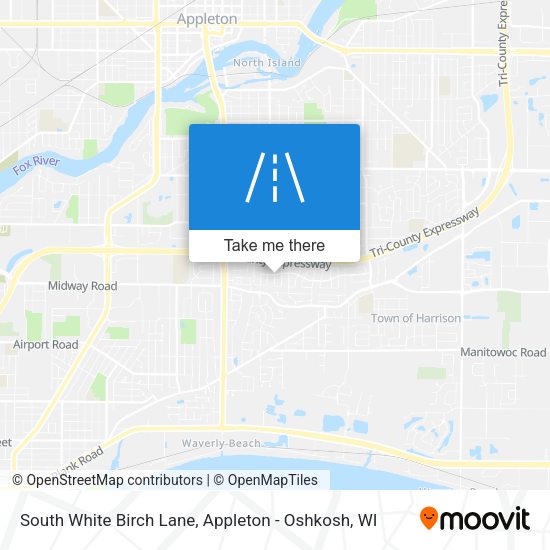 South White Birch Lane map
