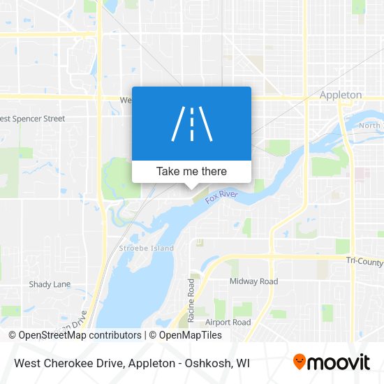 West Cherokee Drive map