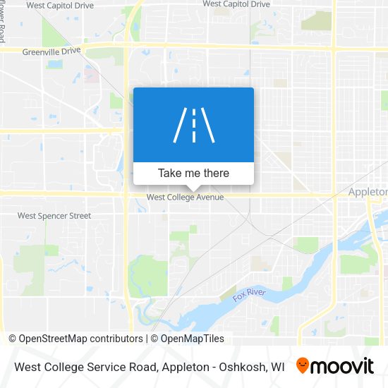 West College Service Road map