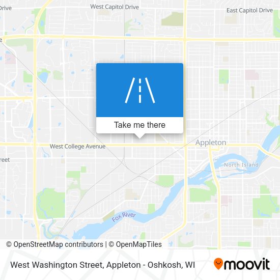 West Washington Street map