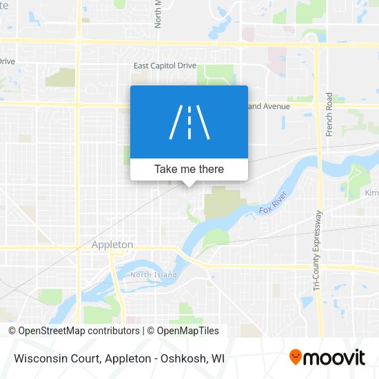 Mapa de Wisconsin Court