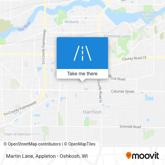 Martin Lane map