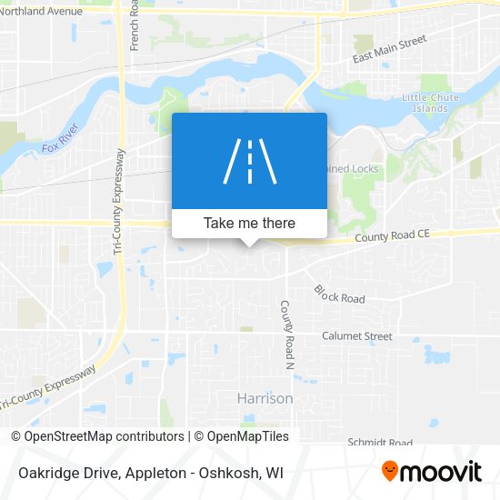 Mapa de Oakridge Drive
