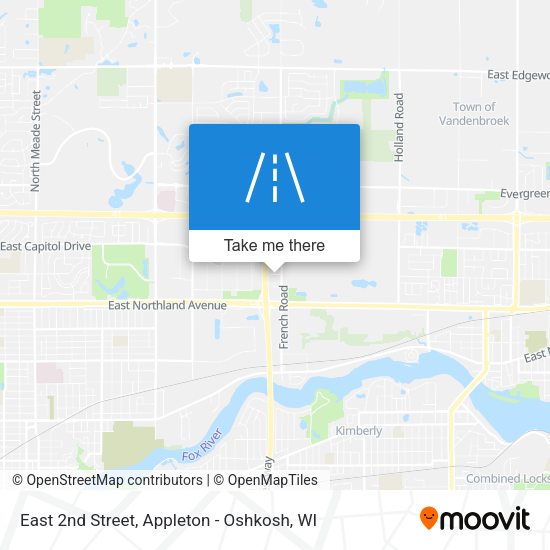 East 2nd Street map