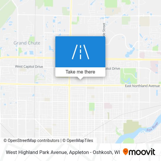 Mapa de West Highland Park Avenue