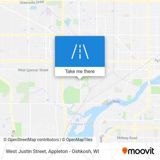 West Justin Street map