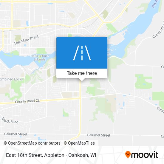 East 18th Street map