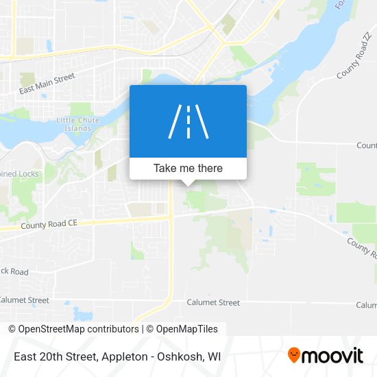 East 20th Street map