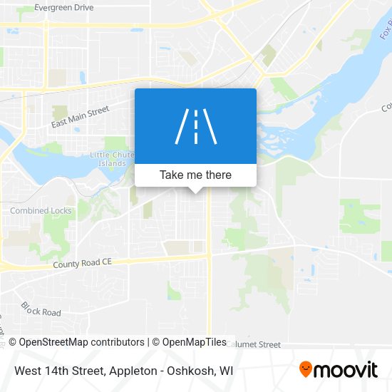 West 14th Street map